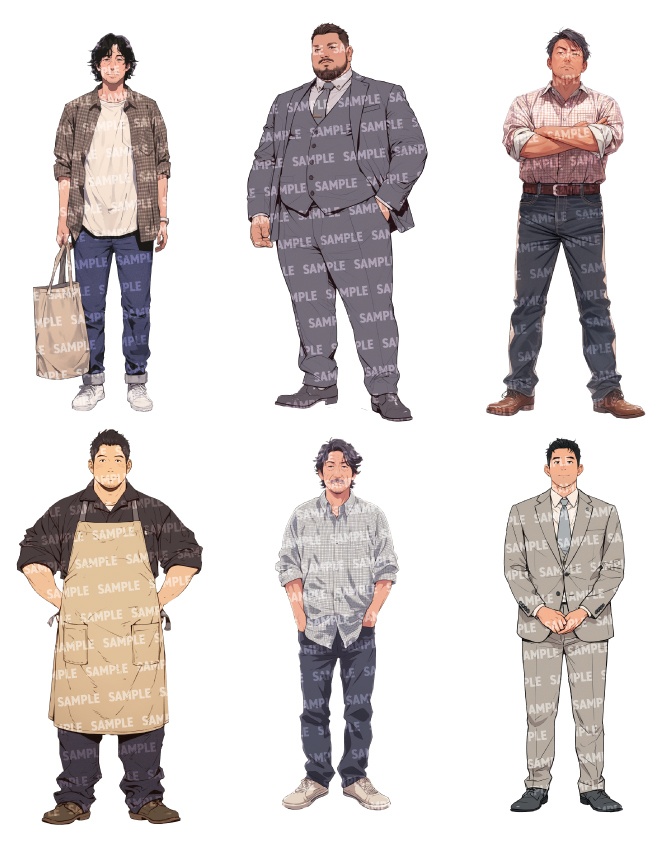 【立ち絵30点】中年|男性/差分あり(png)