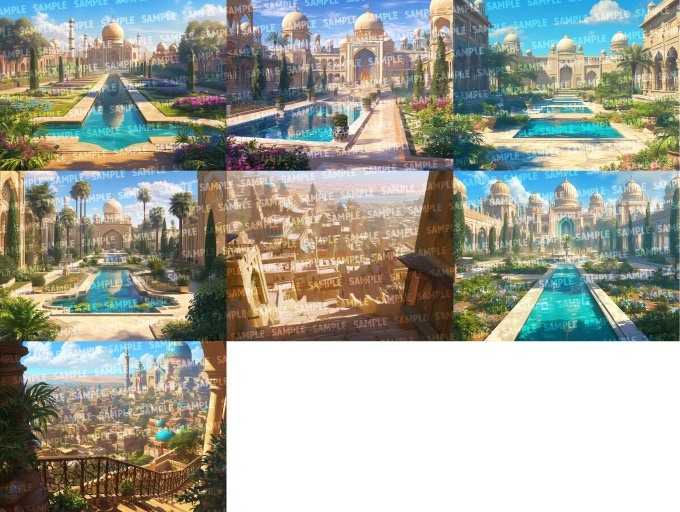 【背景150枚】アラビアンの街並|差分あり(ゲーム/TRPG/CoC/ココフォリア)