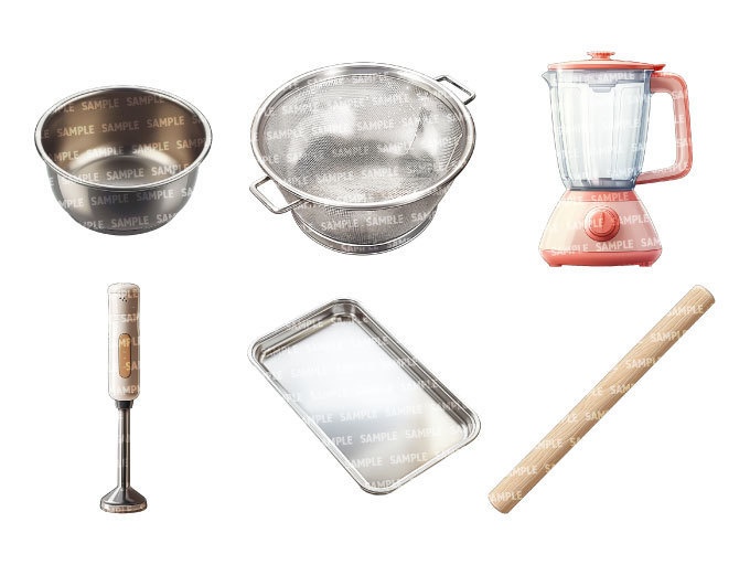 【透過素材35点】キッチン用品(png)