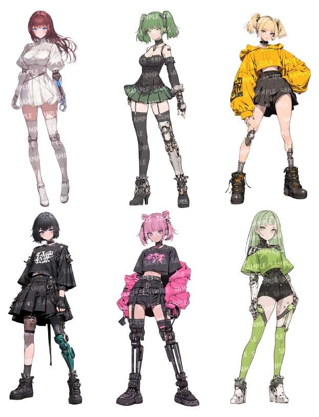 【立ち絵30点】アンドロイド|女性/差分あり(png)