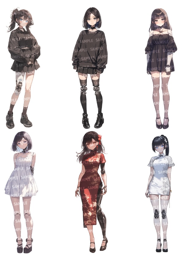 【立ち絵30点】アンドロイド|女性/差分あり(png)