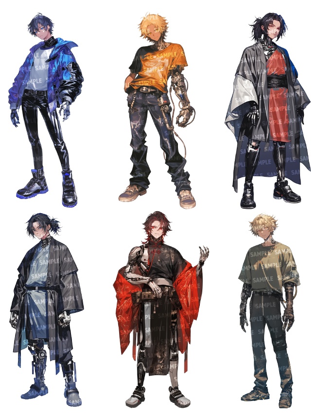 【立ち絵30点】アンドロイド|男性/差分あり(png)