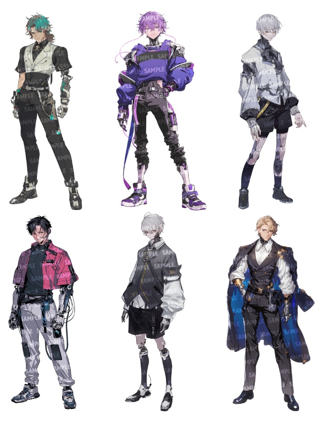 【立ち絵30点】アンドロイド|男性/差分あり(png)