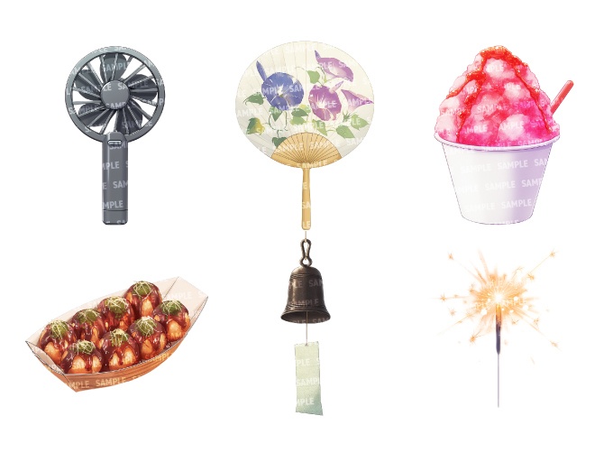 【透過素材30点】夏アイテム(png)