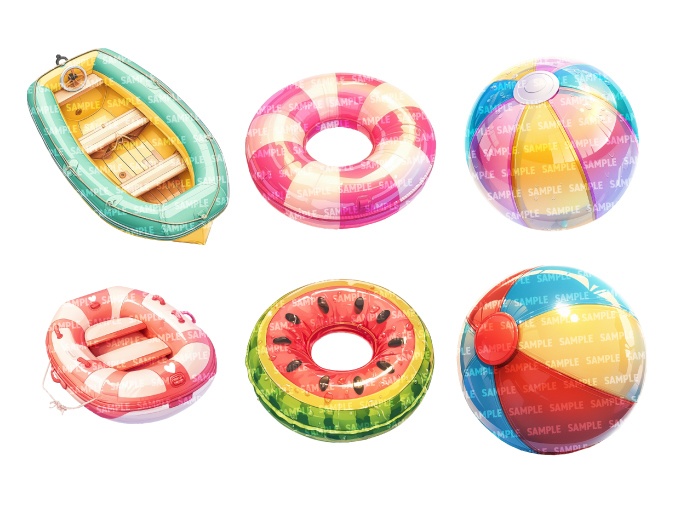 【透過素材30点】夏アイテム(png)