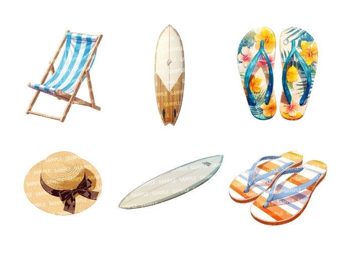 【透過素材30点】夏アイテム(png)
