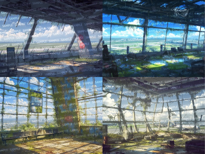 【背景300枚】大型施設の廃墟|差分あり(ゲーム/TRPG/CoC/ココフォリア)