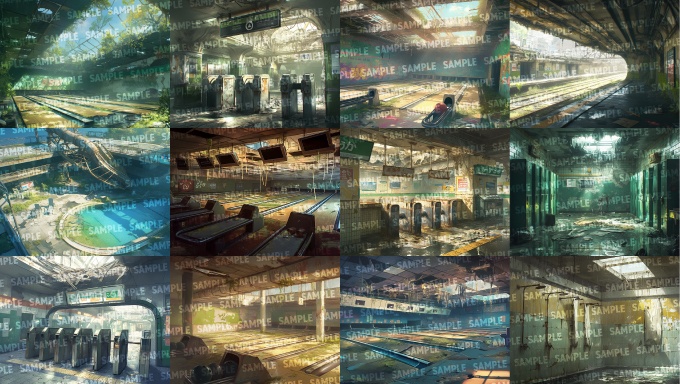 【背景300枚】大型施設の廃墟|差分あり(ゲーム/TRPG/CoC/ココフォリア)