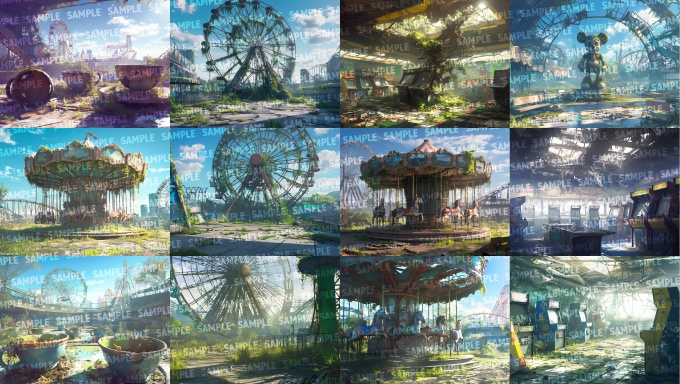 【背景300枚】大型施設の廃墟|差分あり(ゲーム/TRPG/CoC/ココフォリア)