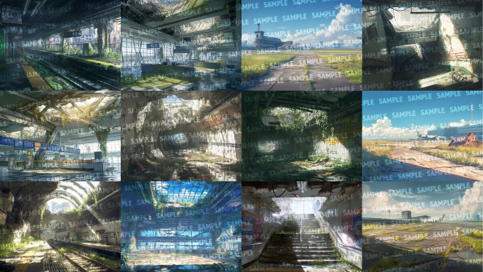 【背景300枚】大型施設の廃墟|差分あり(ゲーム/TRPG/CoC/ココフォリア)