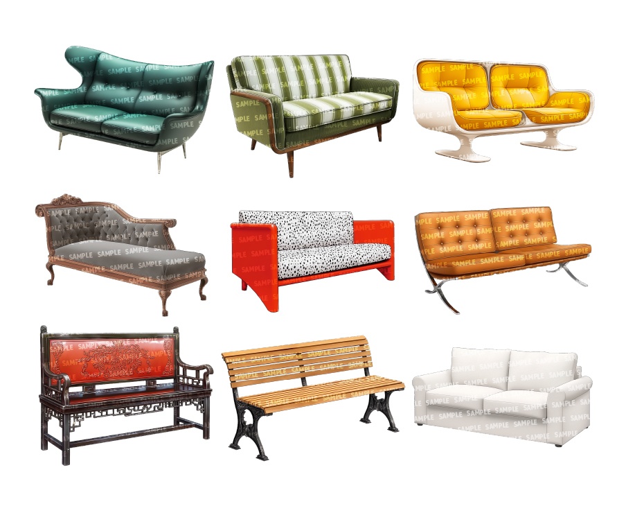 【透過素材60点】椅子(png)