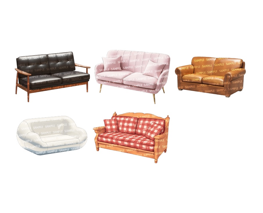 【透過素材60点】椅子(png)