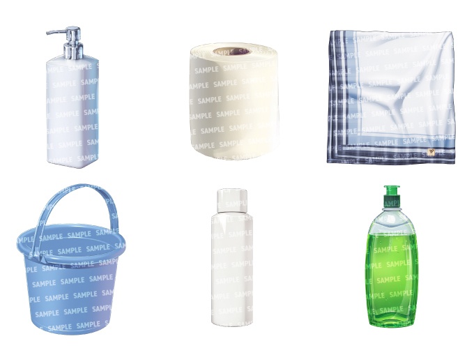 【透過素材40点】日用品(png)