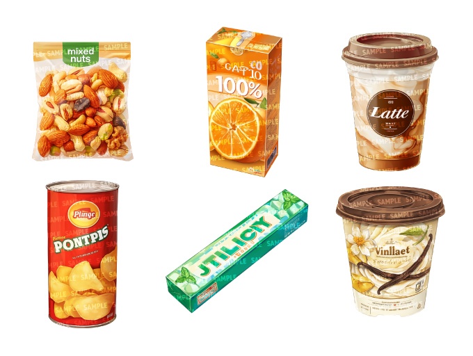 【透過素材60点】インスタント食品(png)