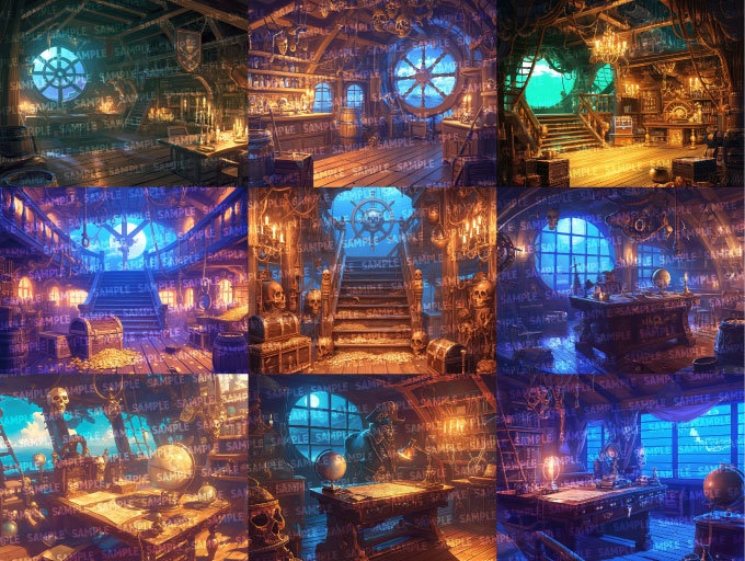 【背景120枚】海賊船|差分あり(ゲーム/TRPG/CoC/ココフォリア)