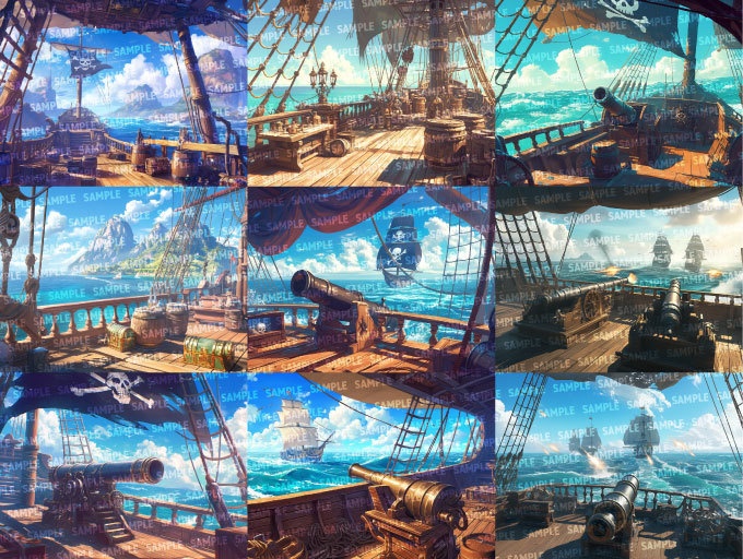 【背景120枚】海賊船|差分あり(ゲーム/TRPG/CoC/ココフォリア)