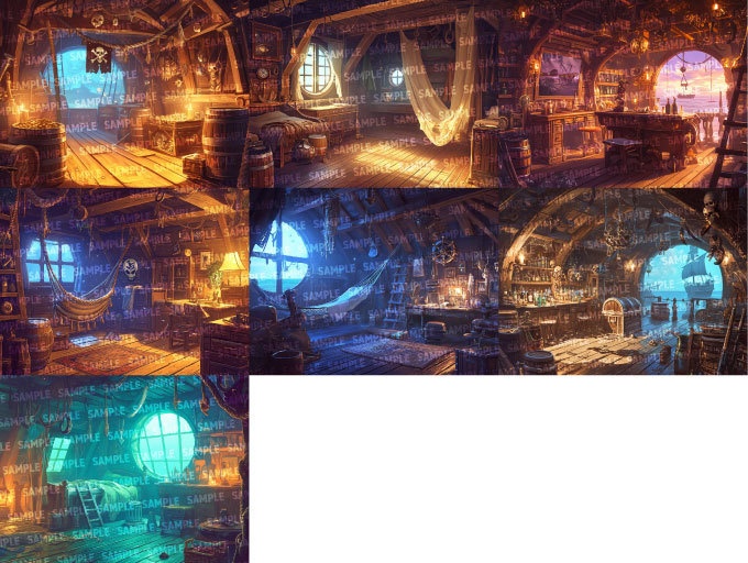 【背景120枚】海賊船|差分あり(ゲーム/TRPG/CoC/ココフォリア)