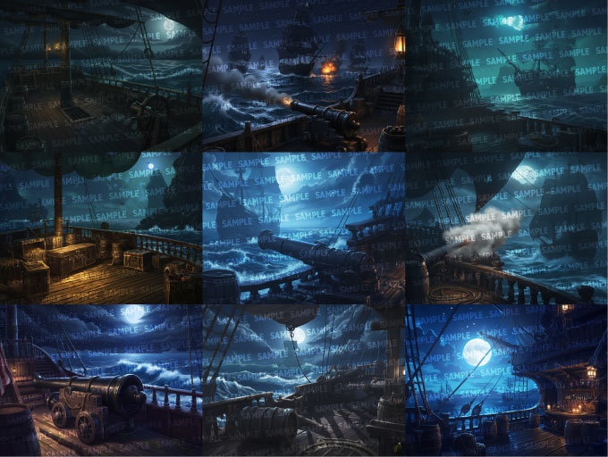 【背景120枚】海賊船|差分あり(ゲーム/TRPG/CoC/ココフォリア)