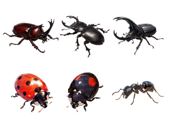 【透過素材40点】虫(png)