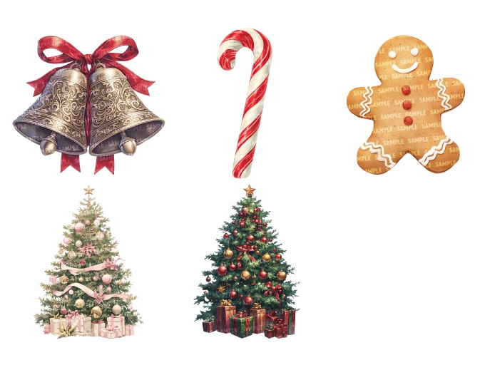 【透過素材25点】クリスマスアイテム(png)