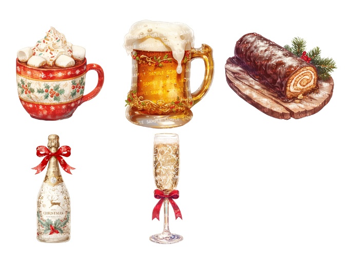 【透過素材25点】クリスマスアイテム(png)