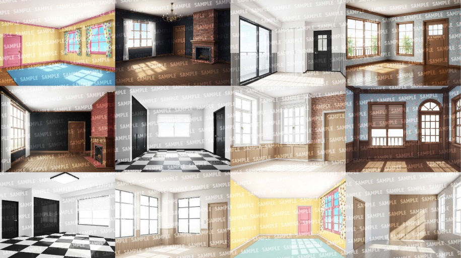 【背景200枚】空室(ゲーム/TRPG/CoC/ココフォリア)