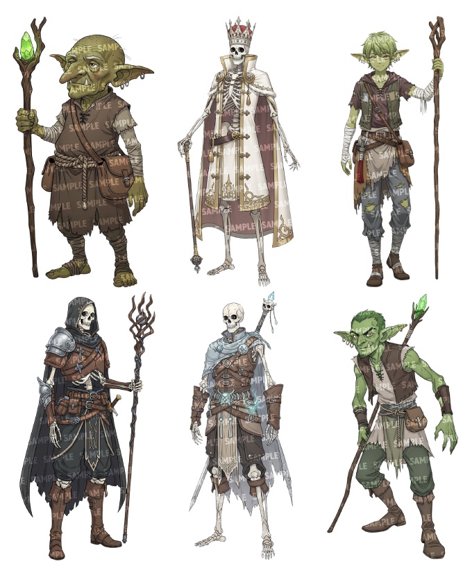 【立ち絵60点】ファンタジー(人外)|男性(png)