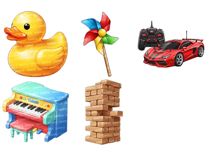 【透過素材50点】おもちゃ(png)