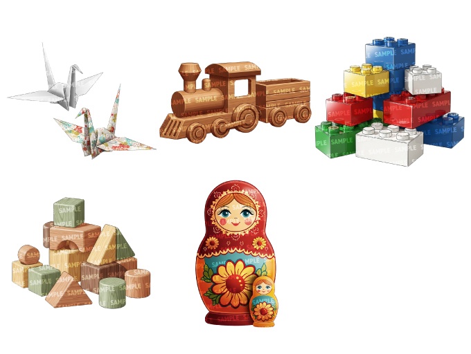 【透過素材50点】おもちゃ(png)