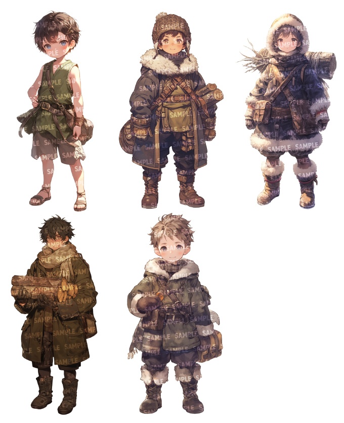 【立ち絵30点】ファンタジー(村人)|男性(png)