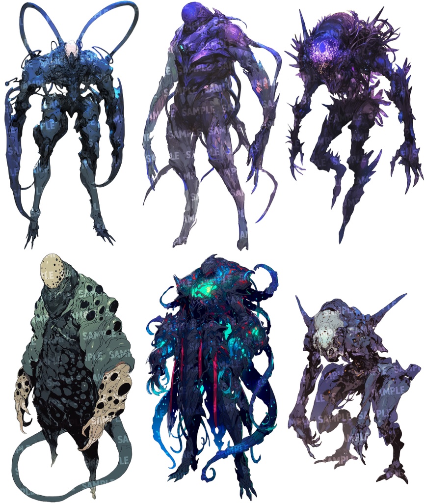 【透過素材50点】エイリアン(png)