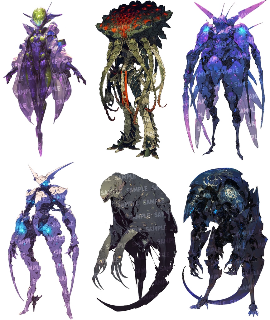 【透過素材50点】エイリアン(png)