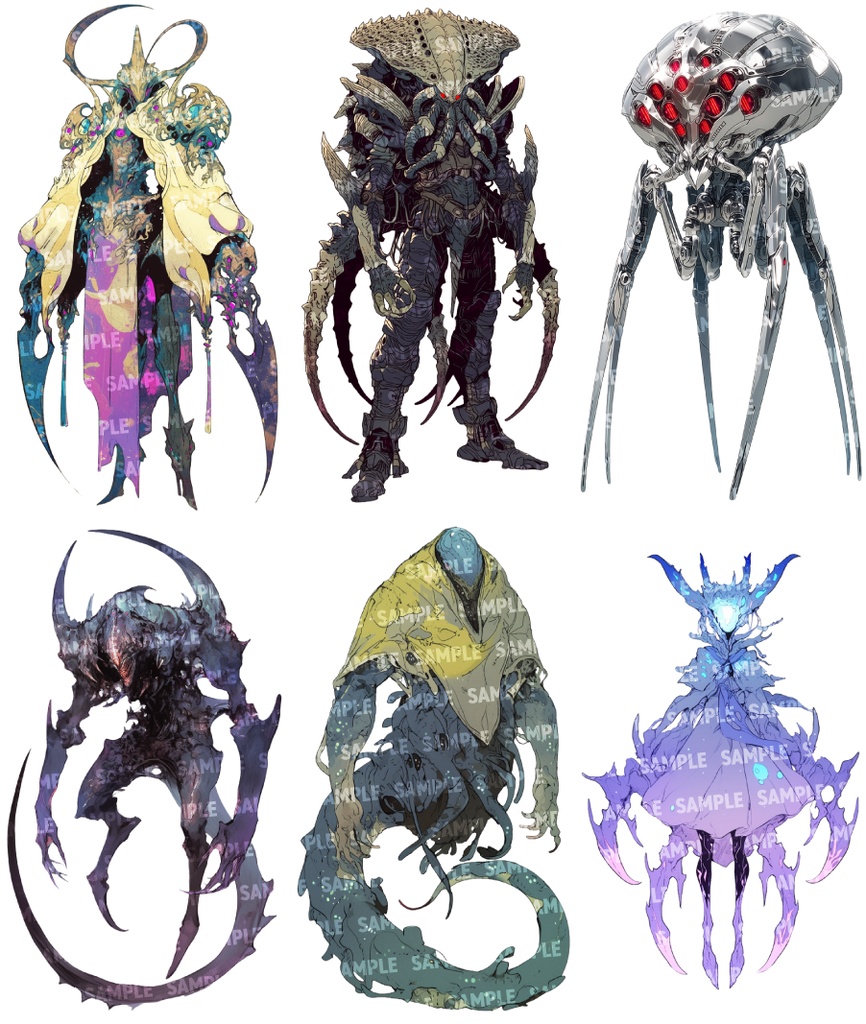 【透過素材50点】エイリアン(png)