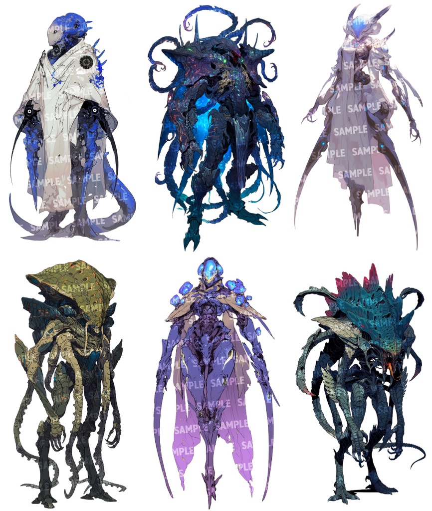 【透過素材50点】エイリアン(png)