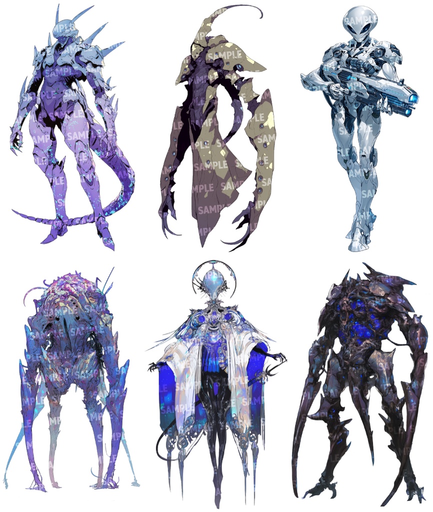 【透過素材50点】エイリアン(png)