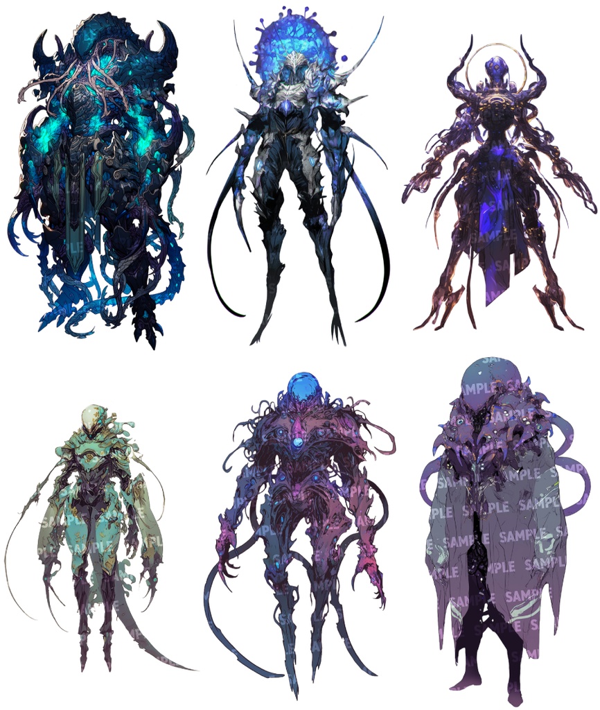 【透過素材50点】エイリアン(png)