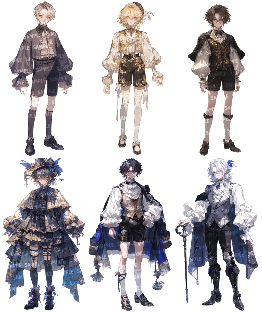 【立ち絵55点】ロリータ|男性/差分あり(png)