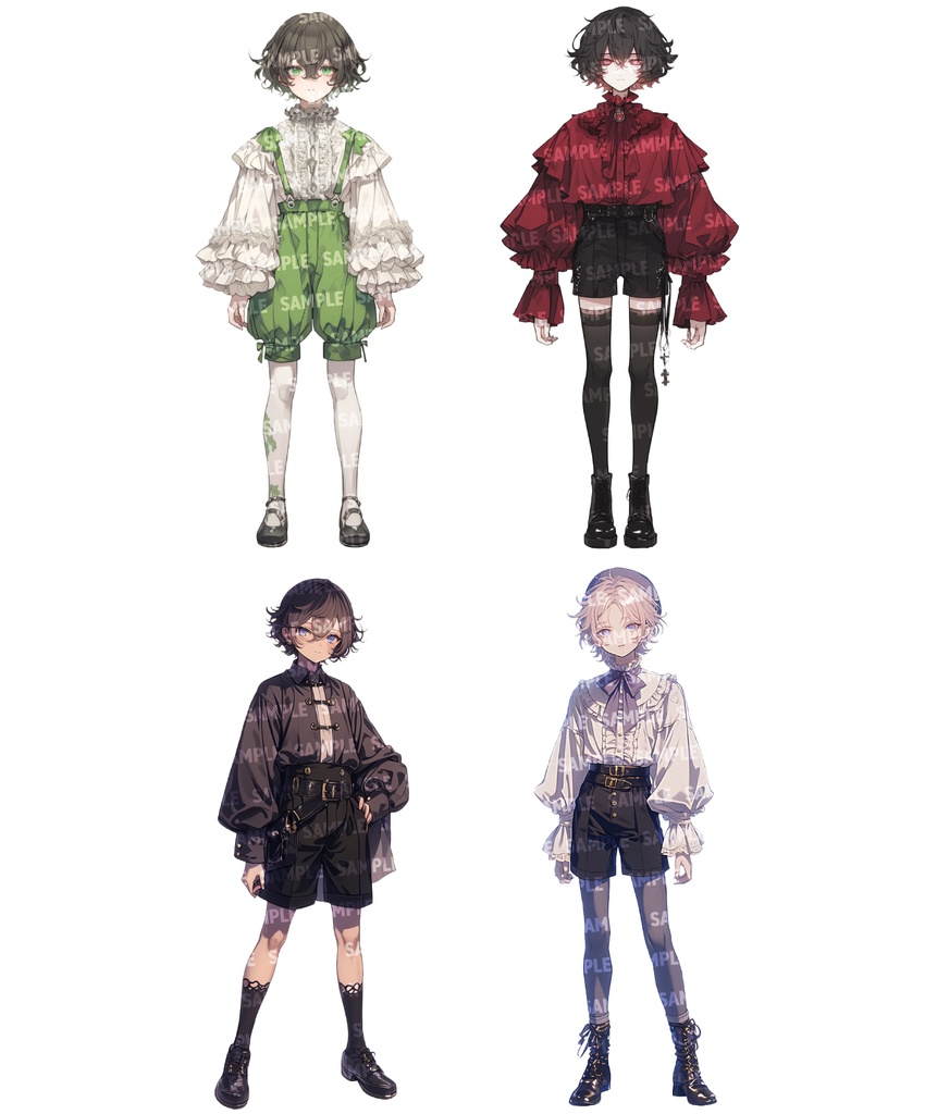 【立ち絵55点】ロリータ|男性/差分あり(png)