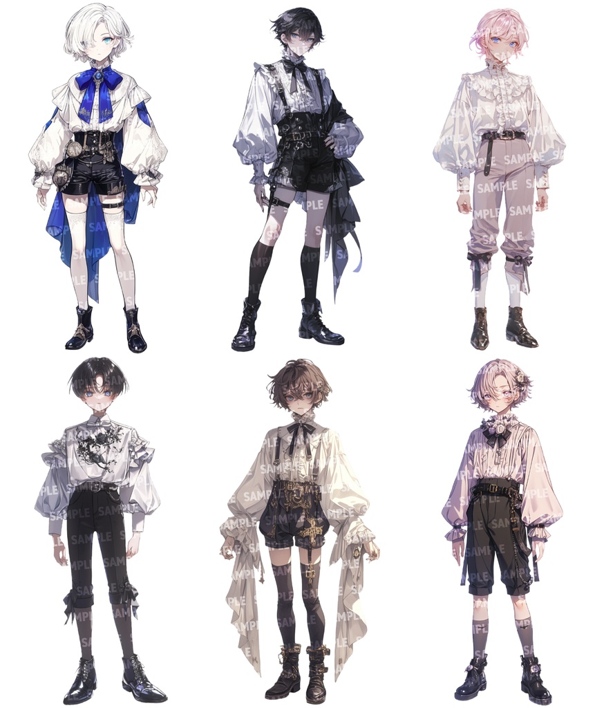【立ち絵55点】ロリータ|男性/差分あり(png)