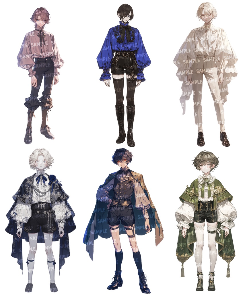 【立ち絵55点】ロリータ|男性/差分あり(png)