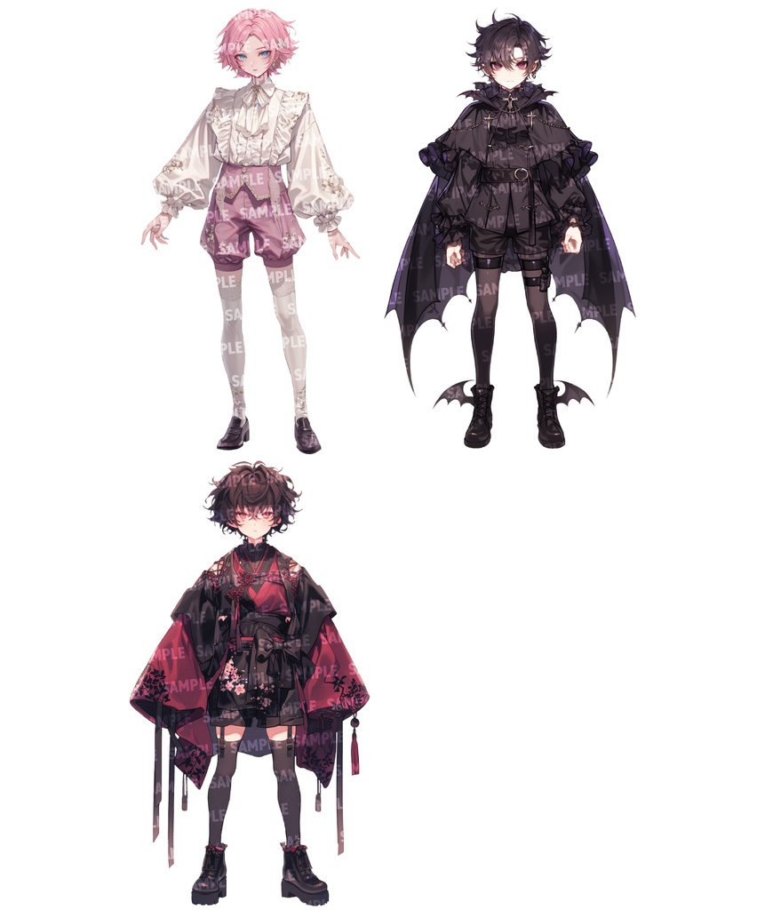 【立ち絵55点】ロリータ|男性/差分あり(png)