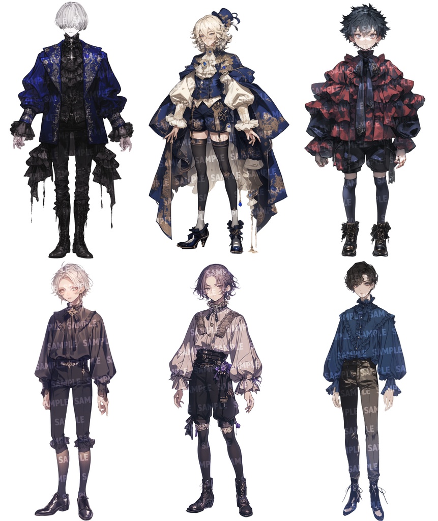 【立ち絵55点】ロリータ|男性/差分あり(png)
