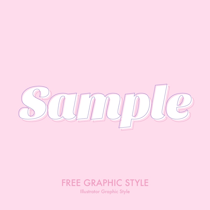【グラフィックスタイル5種】無料スタイル(Illustrator)