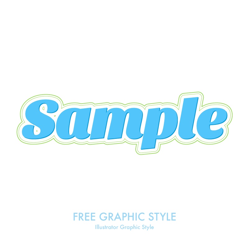 【グラフィックスタイル5種】無料スタイル(Illustrator)