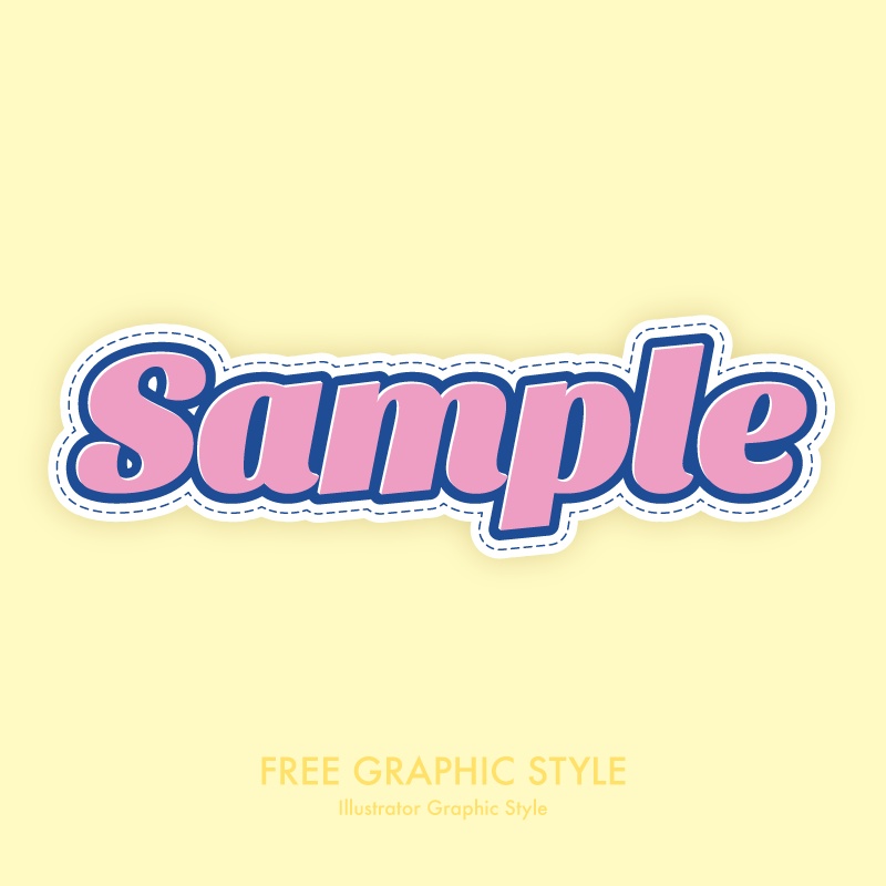 【グラフィックスタイル5種】無料スタイル(Illustrator)
