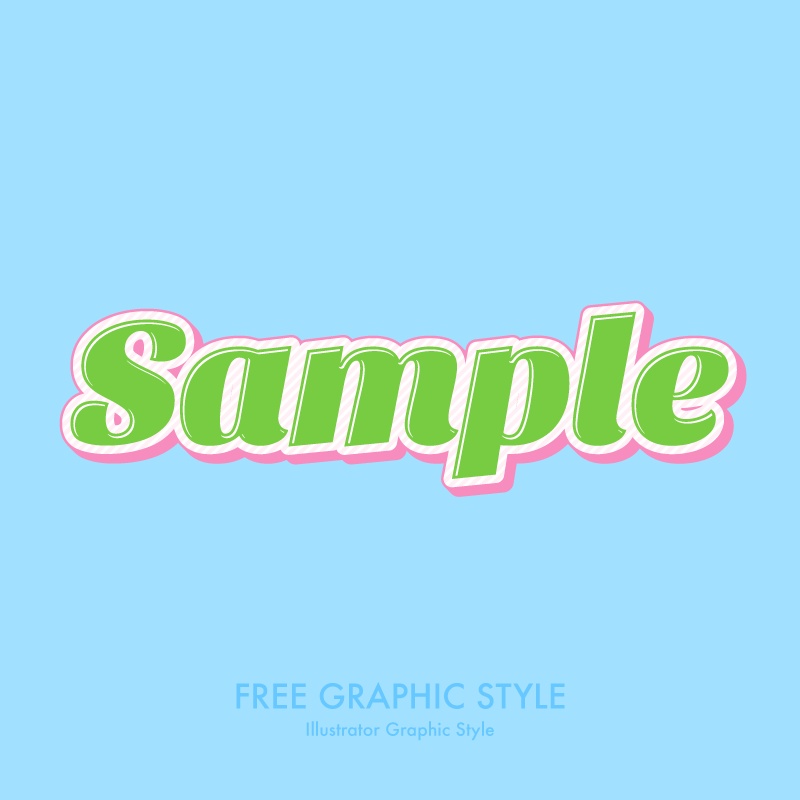 【グラフィックスタイル5種】無料スタイル(Illustrator)