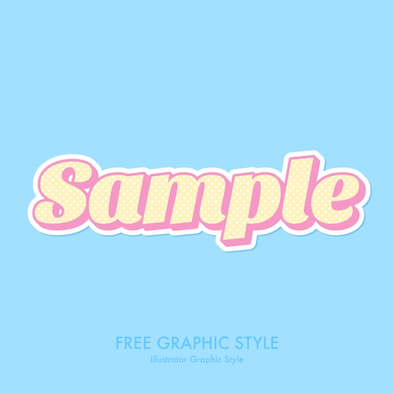 【グラフィックスタイル5種】無料スタイル(Illustrator)