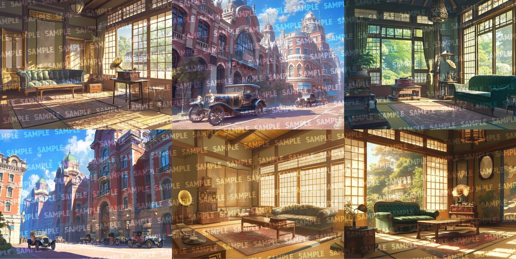 【背景150枚】明治・大正風|差分あり(ゲーム/TRPG/CoC/ココフォリア)
