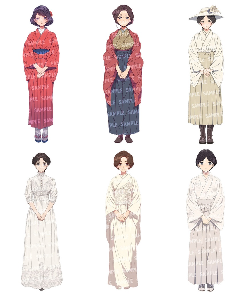 【立ち絵30点】明治・大正風|女性/差分あり(png)