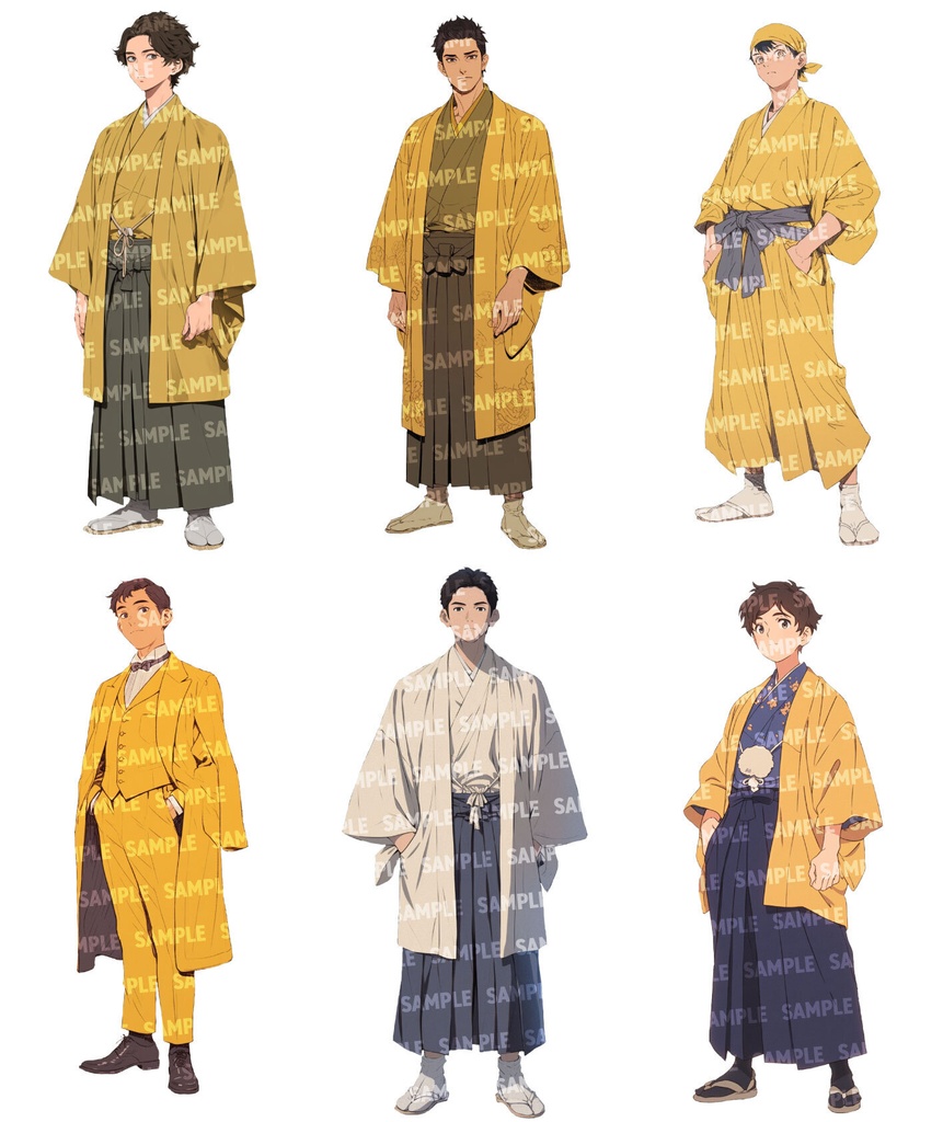 【立ち絵30点】明治・大正風|男性/差分あり(png)